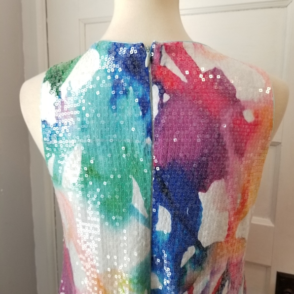 Julia Jordan Floral Sequin Dress, Size 6 - Picture 5 of 11
